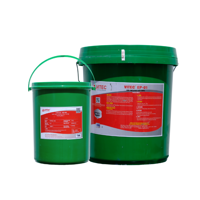 Sơn phủ chống thấm Epoxy gốc nước VITEC EP-01 (Bộ 24kg)